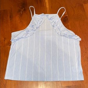 Blue Ruffle American Eagle Top